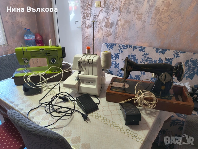 2бр шевни машини и 1бр оверлог, снимка 3 - Други машини и части - 55079501