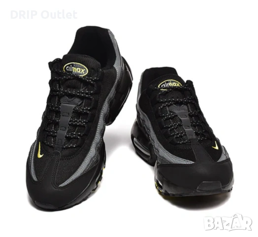 !НОВИ! Nike Air Max 95 Batman | Black/Grey/Yellow | + КУТИЯ, снимка 5 - Маратонки - 55283716