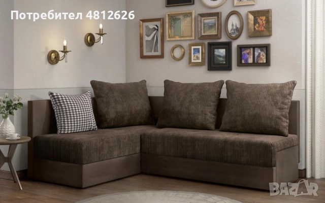 Нов ъглов диван „Арамо“ (Мебели Виденов) – неизползван