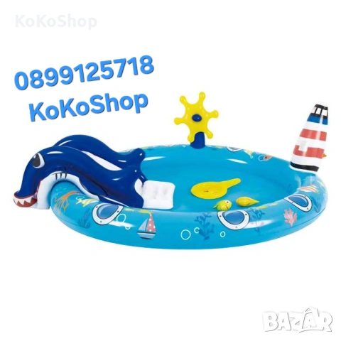 Детски басейн с пързалка и пръскалка - 203 x 152 x 64 см., снимка 5 - Басейни и аксесоари - 54900583