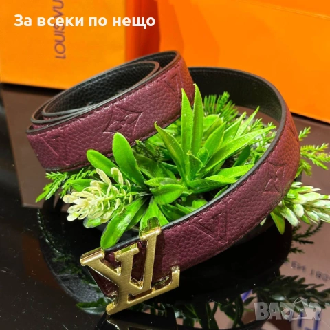 Louis Vuitton Унисекс Колан Естествена Кожа С Кутия Луис Витон - Различни Цветове Код SK1367, снимка 3 - Колани - 54337038