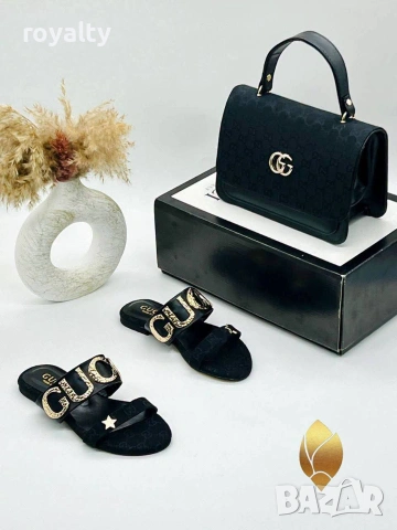Gucci Нови Луксозни Дамски Чехли Различни Цветове , снимка 5 - Чехли - 55152575