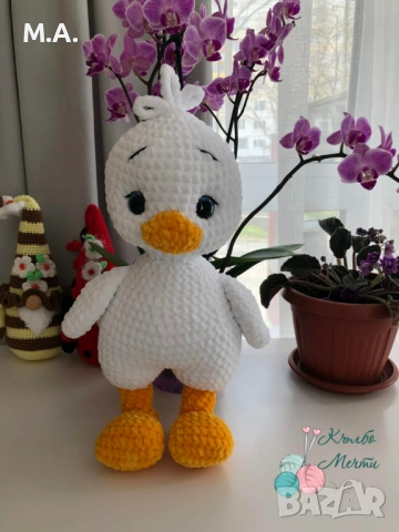 Пате с дрешки - ръчно плетена играчка , снимка 3 - Плюшени играчки - 54202887