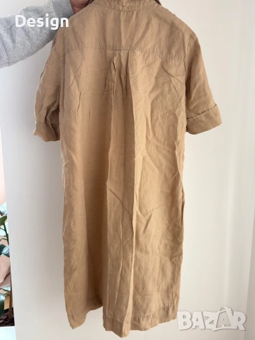 Ленена рокля-риза Benetton, снимка 2 - Рокли - 54031028