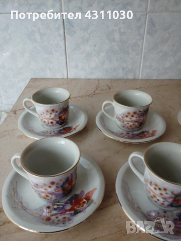 Три български  сервиза чаши за кафе , снимка 14 - Чаши - 54214526