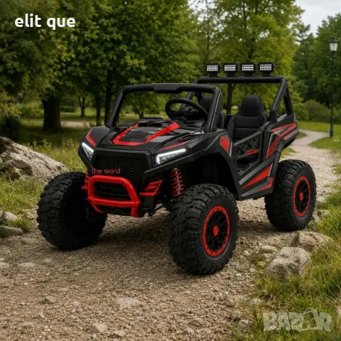 Детско електрическо бъги 4×4 с дистанционно, LED, USB и MP3 – 4 мотора, снимка 2 - Други стоки за дома - 55409021