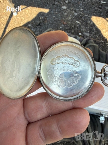 стар сребърен джобен часовник longines, снимка 3 - Мъжки - 54106512