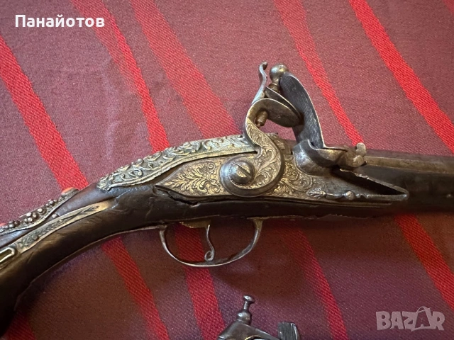 Пищови пистолети сребърни кремъчни декорация възстановки капсулни сребро, снимка 4 - Антикварни и старинни предмети - 54547713