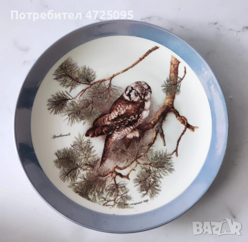 Винтидж чинии с птици, снимка 2 - Чинии - 54494966