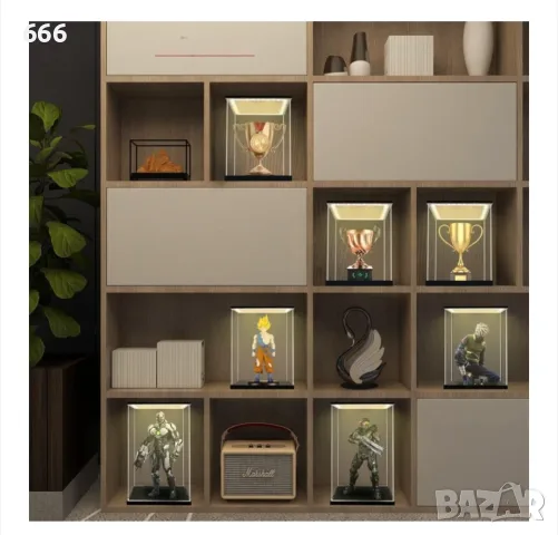 Мини витрина с размери 15х15х15 см, оборудван с трицветно LED осветление и USB контролер., снимка 7 - Декорация за дома - 55443816