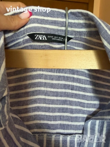 Дамски ленени ризи райе Lexington/Zara, снимка 17 - Ризи - 54486141