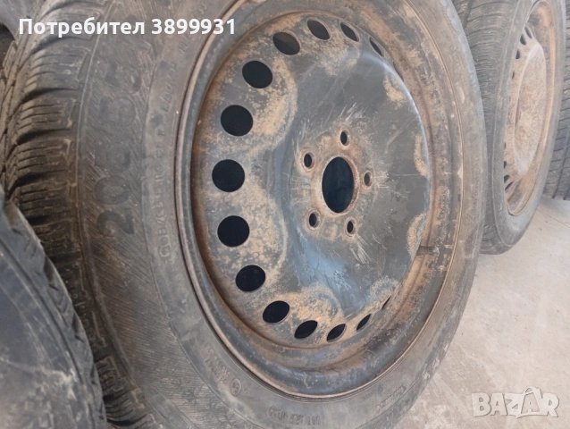 Зимни гуми със стоманени джанти 205/55, 16 за Форд и 20 оригинални гайки, снимка 9 - Гуми и джанти - 54429328