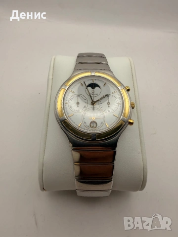 Eterna Air Force Moonphase Chronograph – 18K Gold & Steel | Rare 1990s Swiss Watch, снимка 8 - Мъжки - 54894156