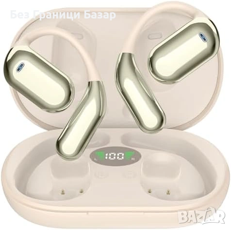 Нови Спортни безжични open ear отворено ухо слушалки с чист звук и плътен бас