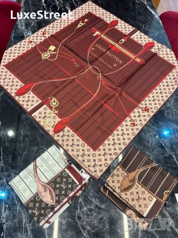 Louis Vuitton ⚜️ Gucci ⚜️ Chanel ⚜️ Goyard ⚜️Дамски Копринени Шалове , снимка 2 - Шалове - 55582719
