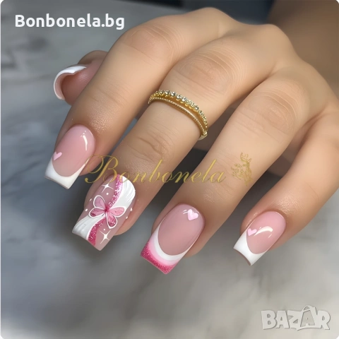 Самозалепващи изкуствени нокти Press On Nails, снимка 12 - Продукти за маникюр - 53033369
