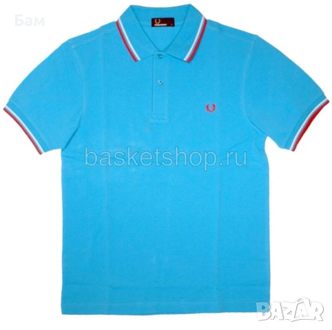 Оригинална мъжка тениска с яка Fred Perry размер ХХЛ (Slim Fit)