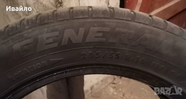 Продавам 2 броя зимни гуми 205.55.16 на 1 сезон дот 2019 General , снимка 4 - Гуми и джанти - 54455454