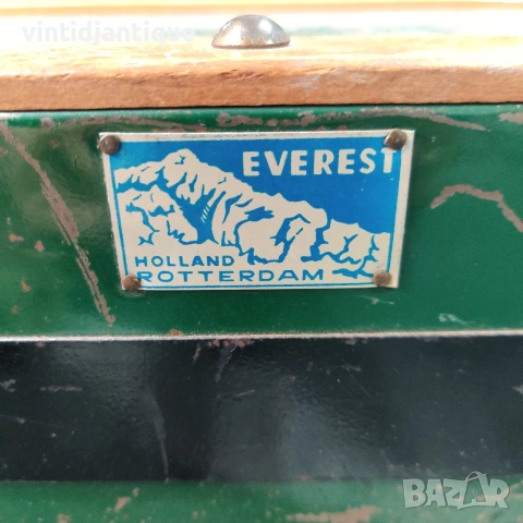 Античен зелен пътнически сандък датиращ от 19 век, снимка 6 - Антикварни и старинни предмети - 54160926