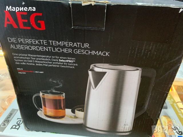 Електрическа кана AEG K5-1-6ST / AEG Deli 5, 2400 W / С настройка на градуса