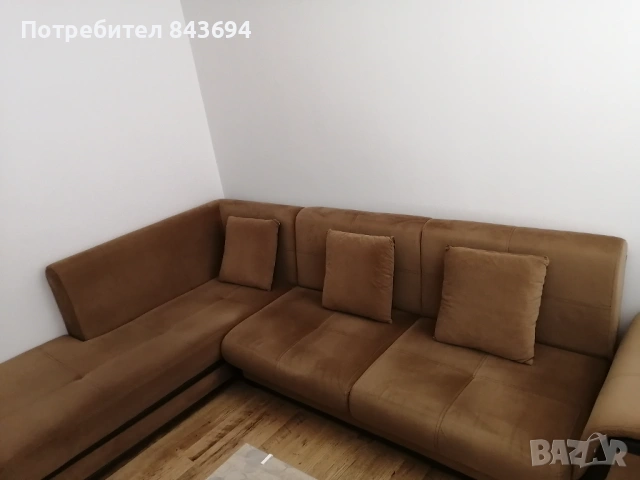 Холов ъглов диван, снимка 2 - Дивани и мека мебел - 54766716