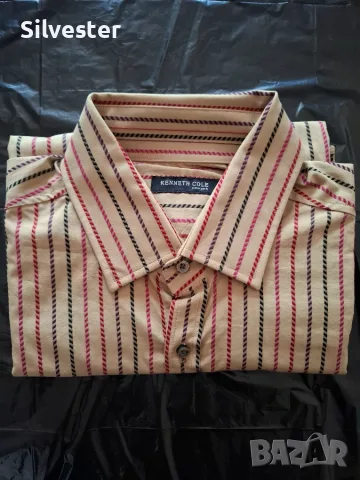 Мъжка официална маркова риза Kenneth Cole NEW YORK, размер XL, NEW, снимка 6 - Ризи - 55695298