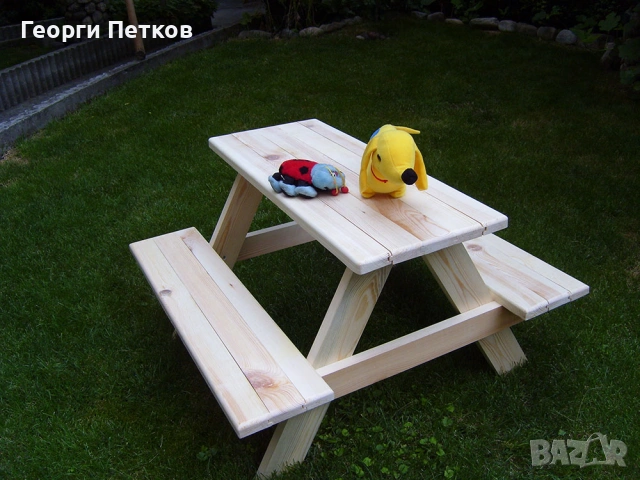 Масичка с пейки за деца -85х80х50см. - 49 €. , снимка 2 - Други - 54062451