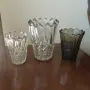 Стъклена ваза цветна, снимка 1