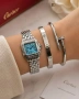 комплект часовник и гривни от висококачествена стомана cartier , снимка 9