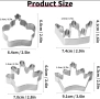 4 броя корони корона метални резци резец тесто бисквитки фондан декорация торта , снимка 2