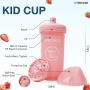 Комплект от 4 розови бебешки чаши Twistshake с капачки и дръжки, снимка 4