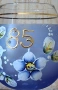 Оригинална ръчно декорирана стъклена чаша Бохемия - 85 години, Чехия, снимка 2