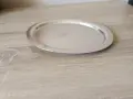Масивно елипсовидно плато от инокс / поднос (26х20 см), снимка 1