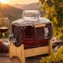 Стъклен диспенсър за напитки 8L, с кран и бамбукова поставка, снимка 4