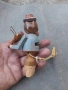 Anri Ръчно изработен стопер за бутилка Hand carved движи ръката и главата, снимка 4
