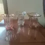Стъклена ваза цветна, снимка 1