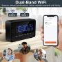 WiFi часовник със скрита камера – Full HD 1080P, Tuya Smart, нощно виждане и TF карта, снимка 3