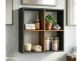 НОВИ! Етажерка 60x60x20см дъб/графит, снимка 1
