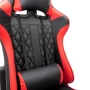 Ергономичен геймърски стол с функция за масаж и подложка за крака - червен, снимка 5