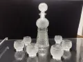 Стар кристален сервиз за ракия , снимка 1