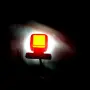 1бр. LED ЛЕД рогче квадрат, късо, бяло-червено , 12-24V, снимка 1