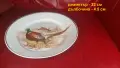 Голяма салатна порцеланова чиния с ловни мотиви, снимка 2