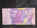 Банкнота - Белиз - 2 долара UNC | 2025г., снимка 2