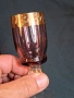 четири чаши за ракия от цветно стъкло с позлата , снимка 3