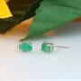 Сребърни обеци с натурални Изумруди от Замбия и сертификат , снимка 1