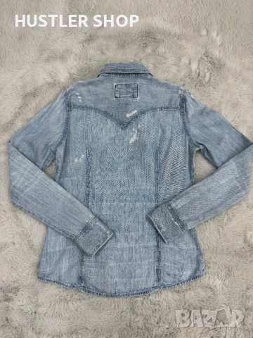 Дамска дънкова риза TRUE RELIGION. Размер М, снимка 4 - Ризи - 54102449