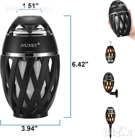 Външни високоговорители, Bluetooth високоговорители Tiki Torch с трептящ пламък, снимка 3 - Ресийвъри, усилватели, смесителни пултове - 54454430