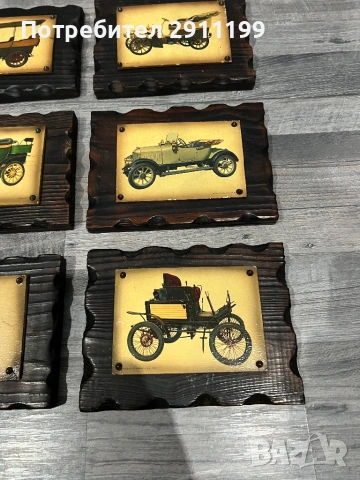 Стара картина с автомобил, 6 бр., снимка 13 - Картини - 54230073