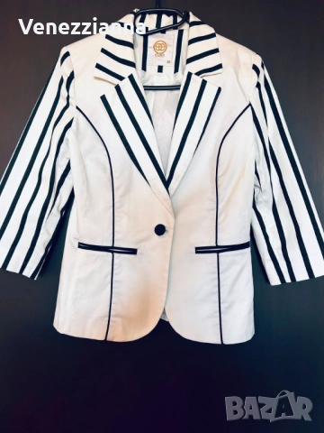 Дамско Сако Бяло и Черно р-р 38 НОВО