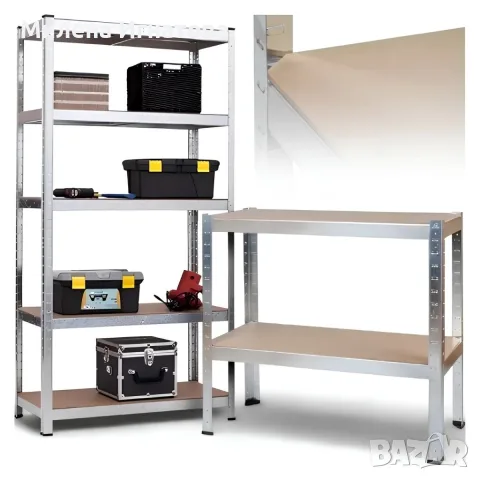 Професионален метален стелаж HÖGLER 205x120x45 см – 5 Рафта, до 880кг, регулируема височина, снимка 5 - Етажерки - 55563931